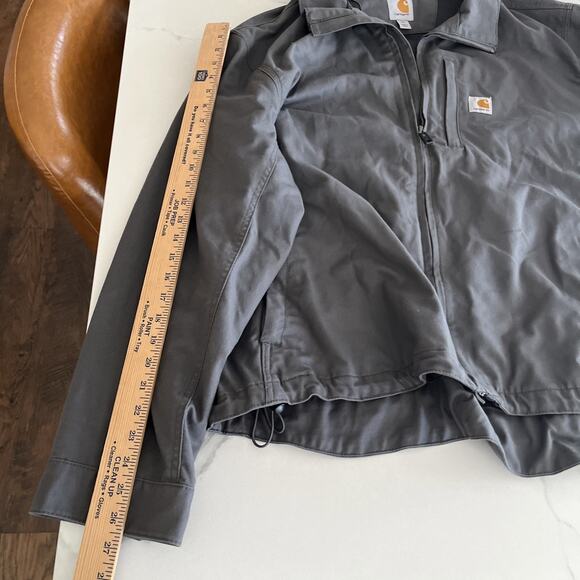 Carhartt Gray Duck Canvas Jacket Mens Size 2XL Lined Full Zip Work Coat EUC - Picture 8 of 15